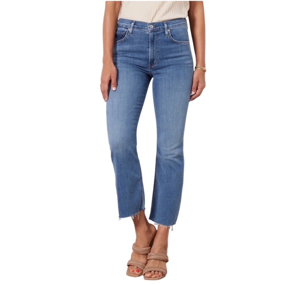 Citizens of Humanity Isola High Rise Cropped Bootcut‎ Jeans Blue 26